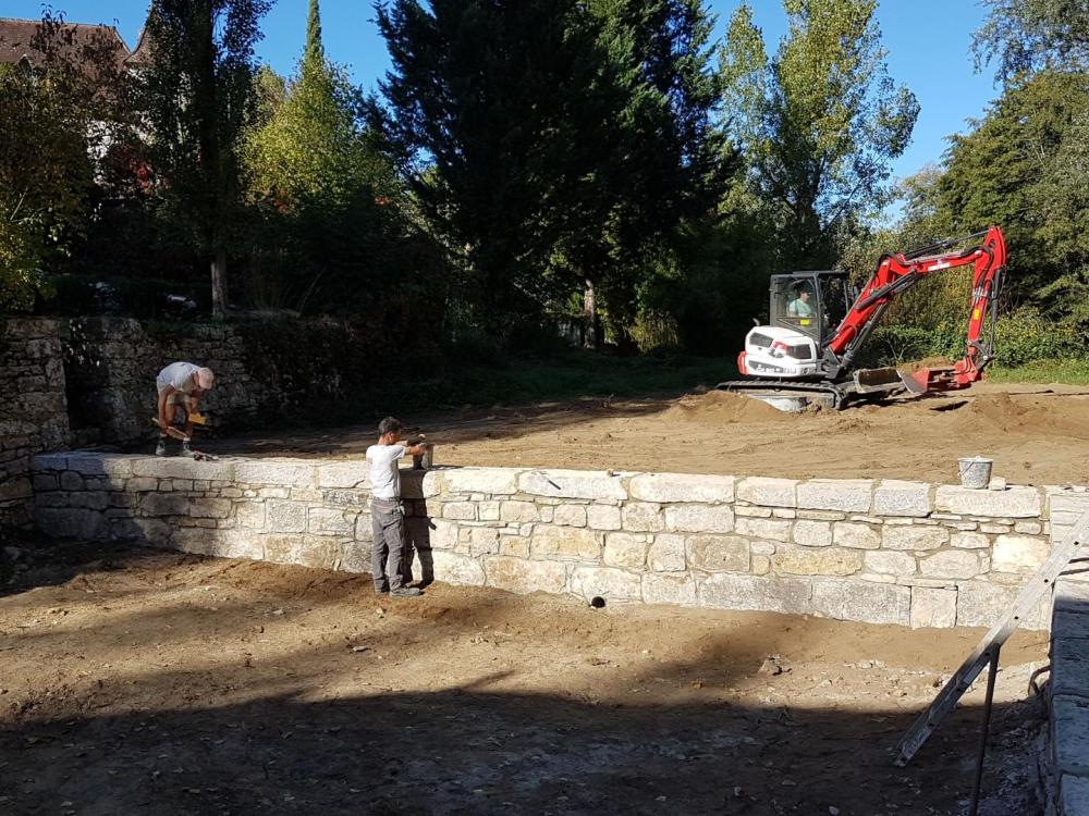 Création de murs de soutènement
